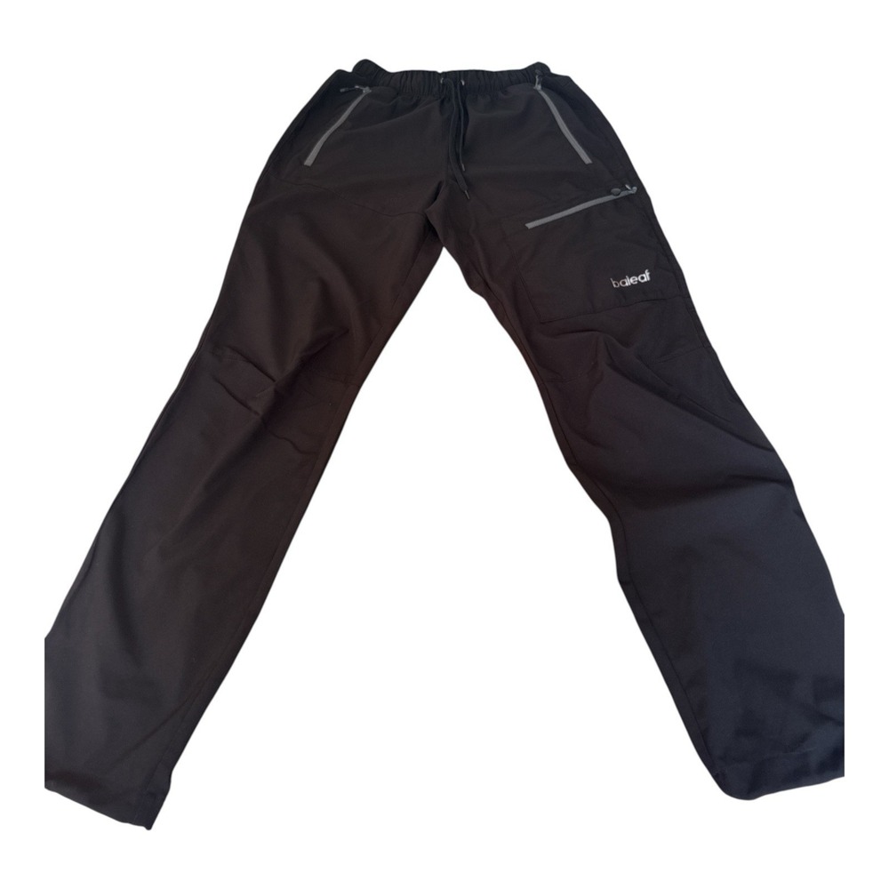 Baleaf Women's XS Black Lightweight Hiking Pants Quick Dry Elastic Waist Pockets